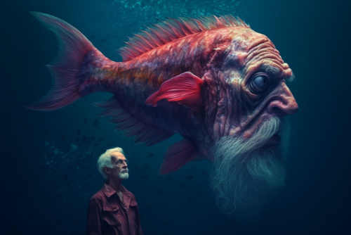 Imagine Your Father Was A Fish | Ai Art at NFTShowroom & Artstation