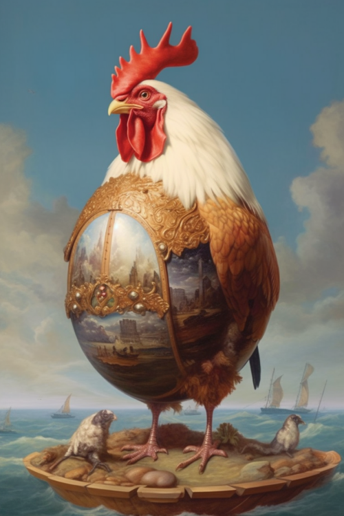 Chicken Boss Island AI Art | Made With Midjourney